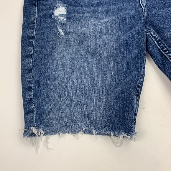 Hollister Skinny Denim Jean Shorts Epic Flex Size 30 Distressed Raw Hem Stretch - Picture 7 of 13